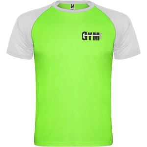 Roly Indianapolis rvid ujj uniszex sportpl, fluor green, white (T-shirt, pl, kevertszlas, mszlas)
