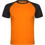 Roly Indianapolis r�vid ujj� uniszex sportp�l�, Fluor Orange, Black