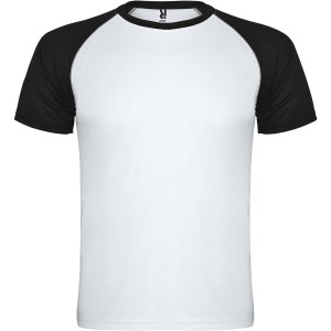Roly Indianapolis r�vid ujj� uniszex sportp�l�, White, Black (T-shirt, p�l�, kevertsz�las, m�sz�las)