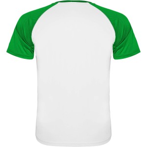 Roly Indianapolis rvid ujj uniszex sportpl, white, fern green (T-shirt, pl, kevertszlas, mszlas)