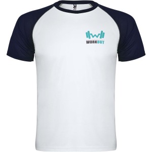 Roly Indianapolis rvid ujj uniszex sportpl, white, navy blue (T-shirt, pl, kevertszlas, mszlas)