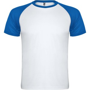 Roly Indianapolis rvid ujj uniszex sportpl, white, royal blue (T-shirt, pl, kevertszlas, mszlas)