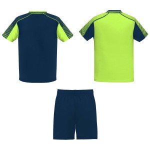 Roly Juve gyerek sport szett, fluor green, navy blue (T-shirt, pl, kevertszlas, mszlas)