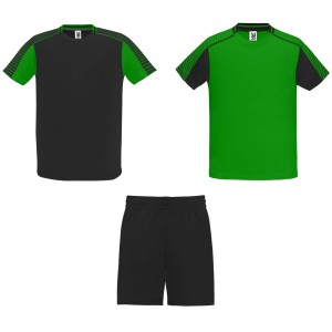 Roly Juve uniszex sport szett, fern green, solid black (T-shirt, pl, kevertszlas, mszlas)