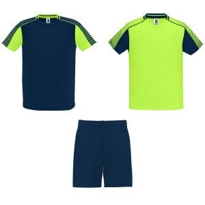 Roly Juve uniszex sport szett, fluor green, navy blue (T-shirt, pl, kevertszlas, mszlas)