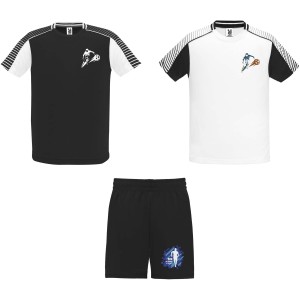 Roly Juve uniszex sport szett, white, solid black (T-shirt, pl, kevertszlas, mszlas)