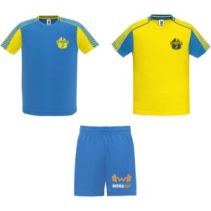 Roly Juve uniszex sport szett, yellow, royal blue (T-shirt, pl, kevertszlas, mszlas)