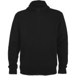 Roly Montblanc uniszex kapucnis pulver, Solid black (R64213O)