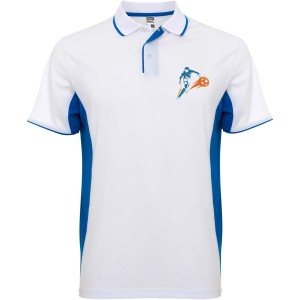 Roly Montmelo rvid ujj uniszex sportpl, white, royal blue (T-shirt, pl, kevertszlas, mszlas)