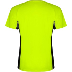 Roly Shanghai rvid ujj frfi sportpl, fluor green, solid black (T-shirt, pl, kevertszlas, mszlas)