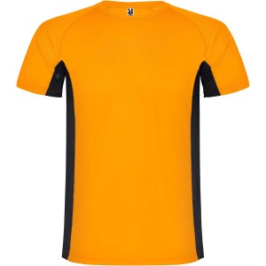 Roly Shanghai r�vid ujj� f�rfi sportp�l�, Fluor Orange, Black (T-shirt, p�l�, kevertsz�las, m�sz�las)