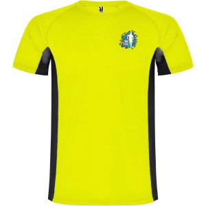 Roly Shanghai r�vid ujj� f�rfi sportp�l�, Fluor Yellow, Black (T-shirt, p�l�, kevertsz�las, m�sz�las)