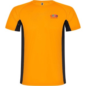 Roly Shanghai rvid ujj gyerek sportpl, fluor orange, solid black (T-shirt, pl, kevertszlas, mszlas)