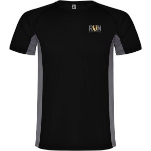 Roly Shanghai rvid ujj gyerek sportpl, solid black, dark lead (T-shirt, pl, kevertszlas, mszlas)