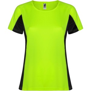 Roly Shanghai r�vid ujj� n�i sportp�l�, Fluor Green, Black (T-shirt, p�l�, kevertsz�las, m�sz�las)