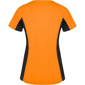 Roly Shanghai r�vid ujj� n�i sportp�l�, Fluor Orange, Black (T-shirt, p�l�, kevertsz�las, m�sz�las)
