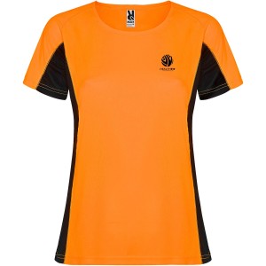 Roly Shanghai r�vid ujj� n�i sportp�l�, Fluor Orange, Black (T-shirt, p�l�, kevertsz�las, m�sz�las)