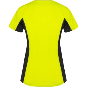 Roly Shanghai rvid ujj ni sportpl, fluor yellow, solid black (T-shirt, pl, kevertszlas, mszlas)