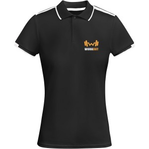 Roly Tamil rvid ujj ni sportpl, solid black, white (T-shirt, pl, kevertszlas, mszlas)