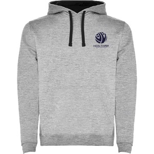 Roly Urban f�rfi kapucnis pul�ver, Marl Grey, Black (pul�ver)