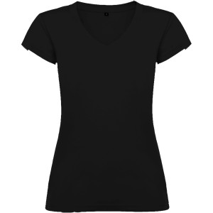 Roly Victoria n�i V-nyak� pamutp�l�, Black (T-shirt, p�l�, 90-100% pamut)
