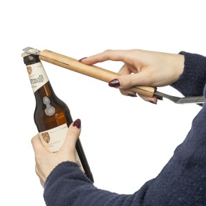 Rozsdamentes ac�l BBQ lap�t, barna (piknik, kemping, grill)