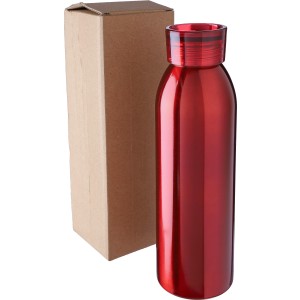 Rozsdamentes acl egyfal palack, 650 ml, piros (vizespalack)
