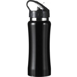 Rozsdamentes ac�l kulacs, 600 ml, fekete (sportkulacs)
