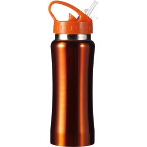 Rozsdamentes ac�l kulacs, 600 ml, narancss�rga (sportkulacs)