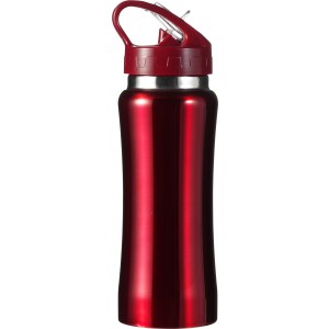 Rozsdamentes ac�l kulacs, 600 ml, piros (sportkulacs)