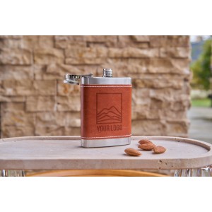 Rozsdamentes ac�l lapos�veg, 100 ml, barna (lapos�veg)