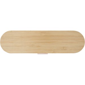 Runa ev�eszk�zk�szlet bambusz fed�vel, r�zsasz�n (m�anyag konyhai felszerel�s)