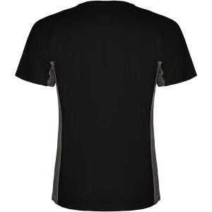 Shanghai rvid ujj frfi sportpl, solid black, dark lead (T-shirt, pl, kevertszlas, mszlas)