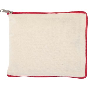 Sierra pamut bev�s�rl�t�ska, nat�r/piros (bev�s�rl�t�ska)