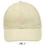 Sols Buffalo 6 paneles baseballsapka, Beige, U