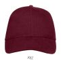 Sols Buffalo 6 paneles baseballsapka, Burgundy