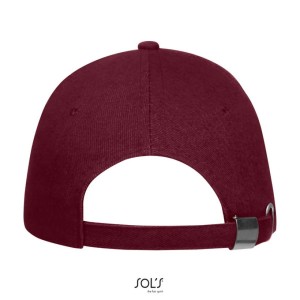 Sols Buffalo 6 paneles baseballsapka, Burgundy, U (sapka)