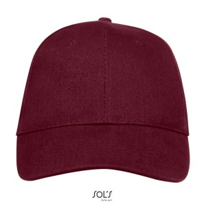 Sols Buffalo 6 paneles baseballsapka, Burgundy, U (sapka)