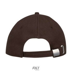 Sols Buffalo 6 paneles baseballsapka, Chocolate/Beige (sapka)