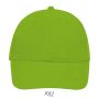 Sols Buffalo 6 paneles baseballsapka, Lime, U