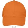 Sols Buffalo 6 paneles baseballsapka, Orange, U