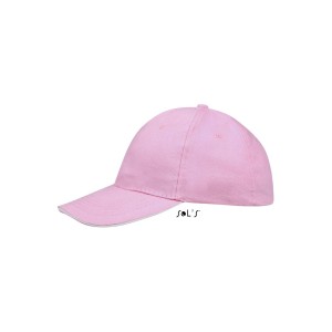 Sols Buffalo 6 paneles baseballsapka, Pink/White (sapka)
