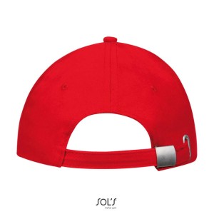 Sols Buffalo 6 paneles baseballsapka, Red/White, U (sapka)