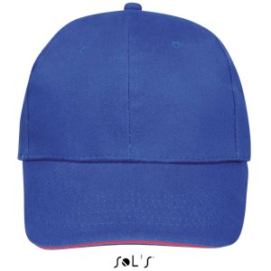 Sols Buffalo 6 paneles baseballsapka, Royal Blue/Neon Coral, U (sapka)