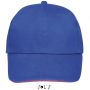 Sols Buffalo 6 paneles baseballsapka, Royal Blue/Neon Coral, U