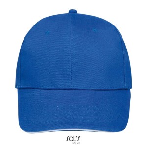 Sols Buffalo 6 paneles baseballsapka, Royal Blue/White (sapka)