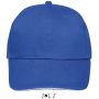 Sols Buffalo 6 paneles baseballsapka, Royal Blue/White, U