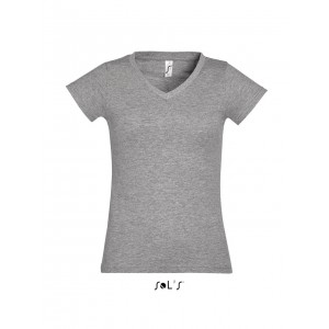Sols Moon V-nyak� n�i p�l�, Grey Melange (T-shirt, p�l�, 90-100% pamut)
