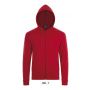 Sols Stone Uniszex kapucnis pul�ver, Red