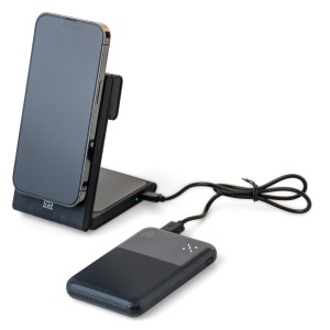 Vezet�k n�lk�li m�gneses t�lt�, �jram�anyag, fekete (powerbank)